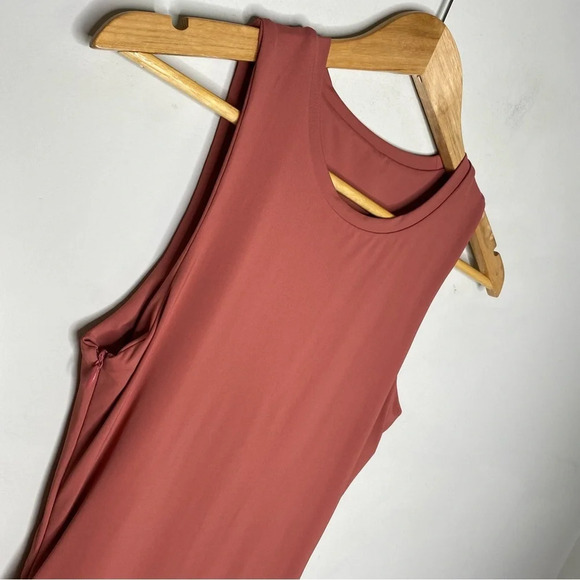 Vitality Balance Athletica Sunstone Pink Ivy Sleeveless Bodycon Midi Dress Small - Picture 3 of 10